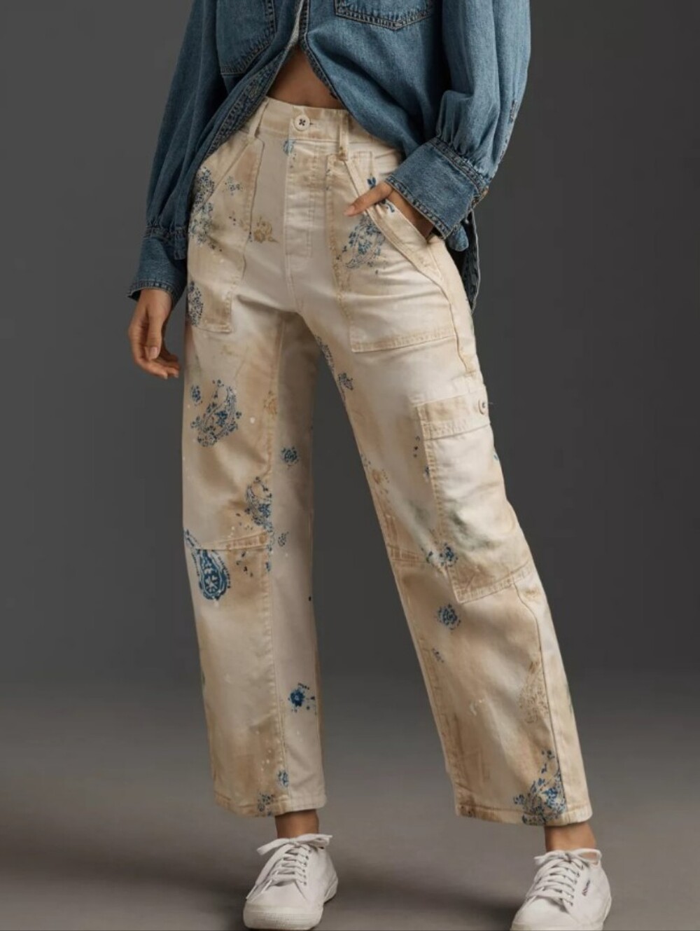 anthropologie PILCRO millie low slung barrel pants 27